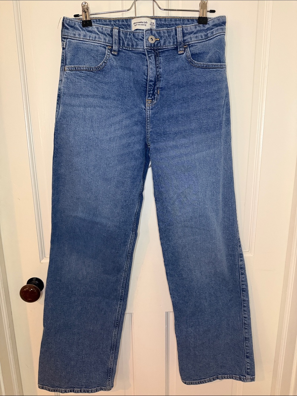 abercrombie kids High Rise Wide Leg Jeans